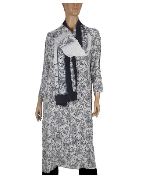 Tunic - Black Flowers Tunic - Black Flowers