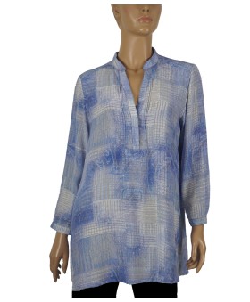 Long Silk Shirt - Abstract