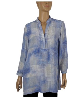 Long Silk Shirt - Abstract