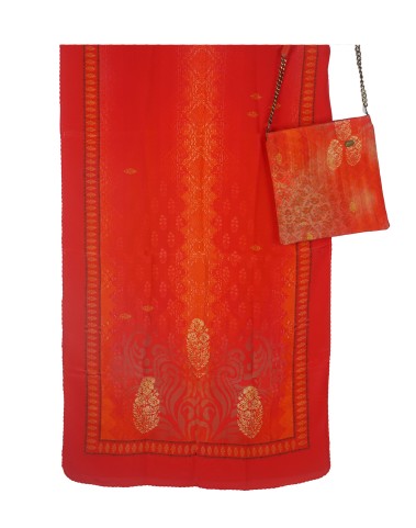 Scarf Set - Golden Floral Patch