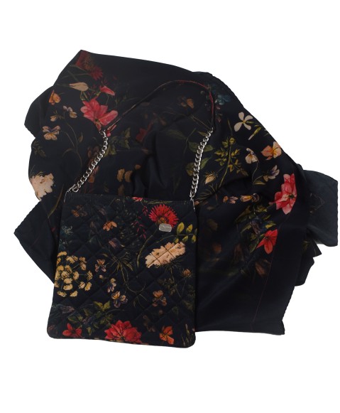 Scarf Set - Big Red Flowers