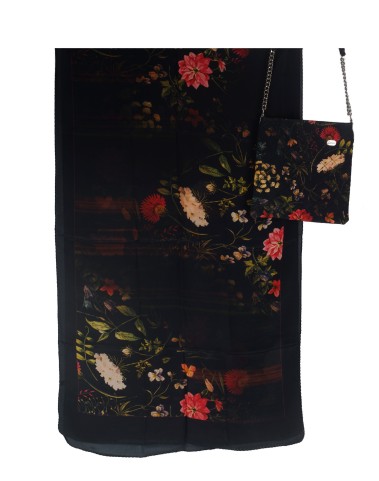 Scarf Set - Big Red Flowers