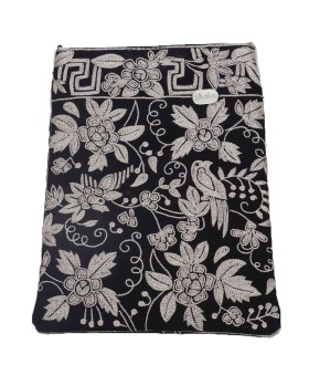 Long Theli - White Thread Work On Black Theli