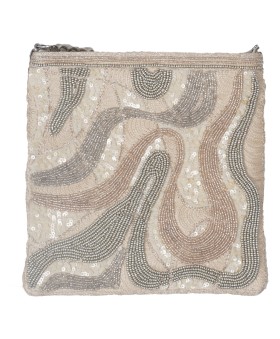 Square Theli - Beige Embroidery