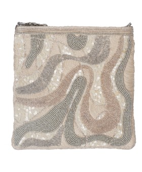 Square Theli - Beige Embroidery