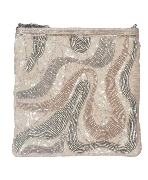 Square Theli - Beige Embroidery
