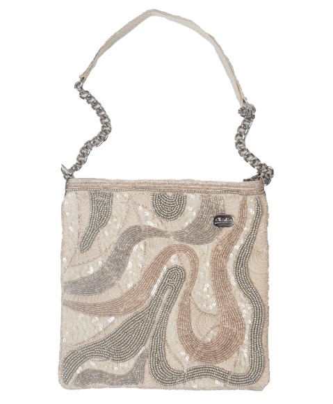 Square Theli - Beige Embroidery
