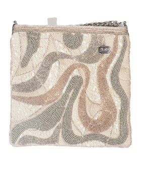 Square Theli - Beige Embroidery