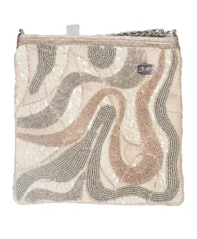 Square Theli - Beige Embroidery