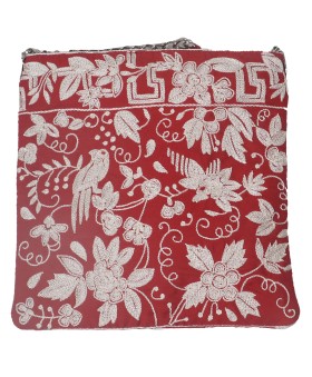 Square Theli - White Thread Work