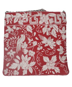 Square Theli - White Thread Work