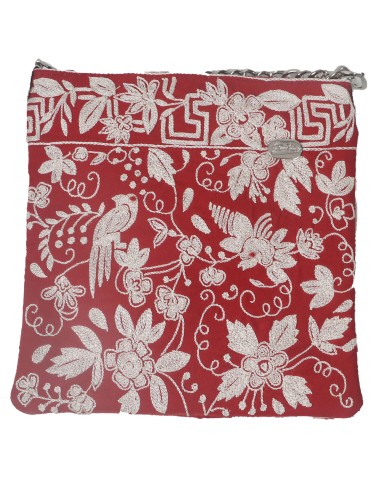 Square Theli - White Thread Work