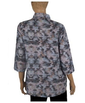 Casual Shirt - Grey And Black Abstract Shirt 