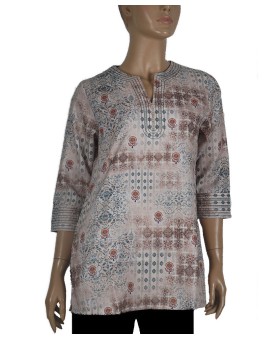 Casual Shirt - Beige Flowers