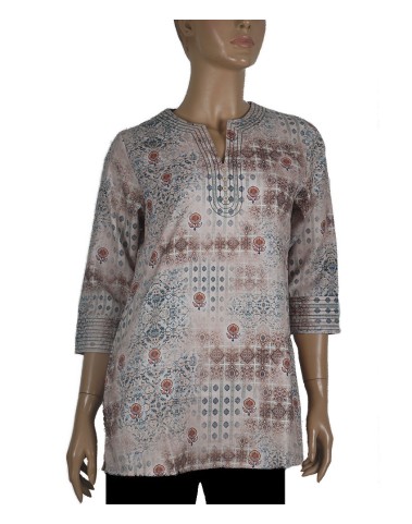 Casual Shirt - Beige Flowers