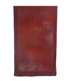 Crepe Silk Scarf - Maroon Floral