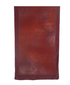Crepe Silk Scarf - Maroon Floral