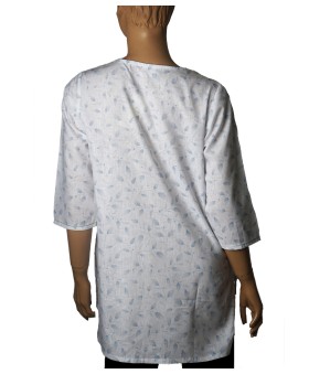 Casual Kurti- Sky Leaf