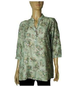 Casual Shirt - Green Floral Garden