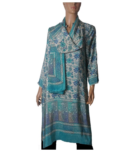 Tunic - Aqua Flora