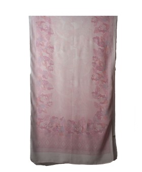 Crepe Silk Scarf - Pink Meadow