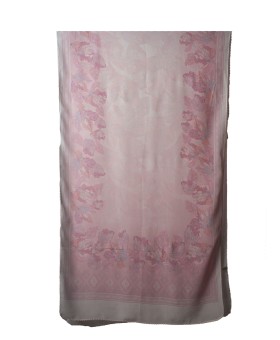 Crepe Silk Scarf - Pink Meadow