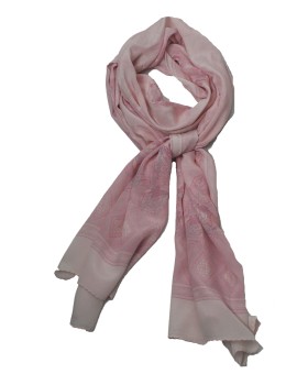 Crepe Silk Scarf - Pink Meadow