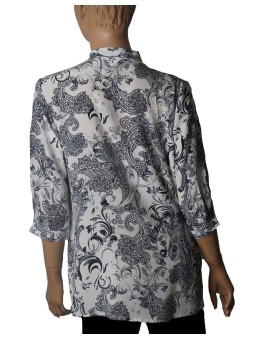 Short Silk Shirt - Royal Paisley