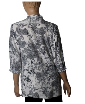 Short Silk Shirt - Royal Paisley