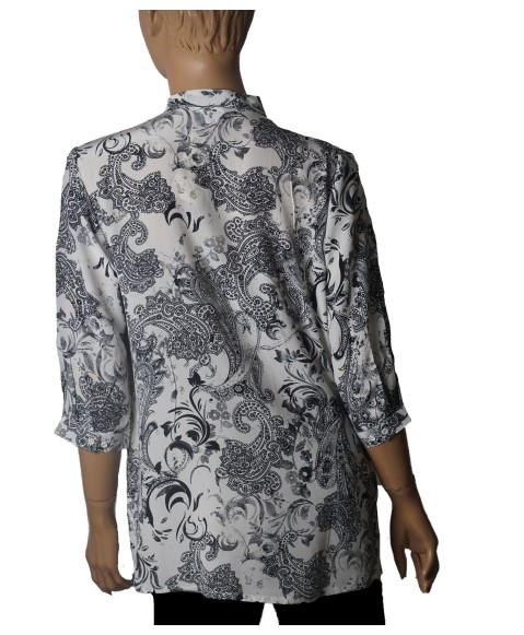 Short Silk Shirt - Royal Paisley