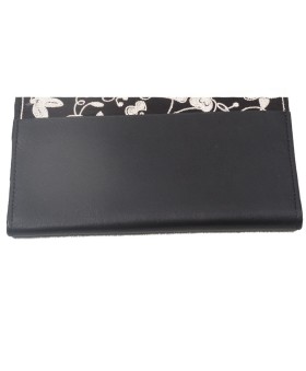 Ashika Wallet - Black Embroidered 