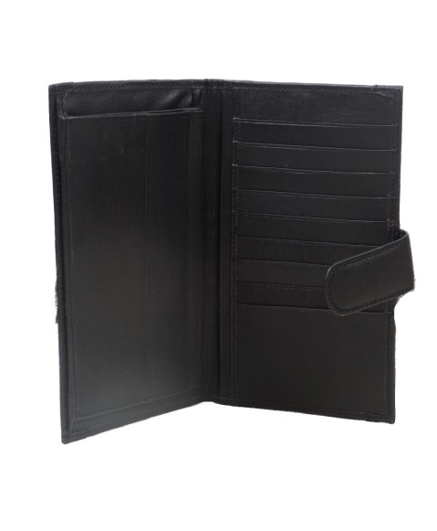 Passport Wallet - Black Embroidered 