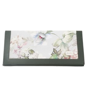 Silk Wallet - White Floral