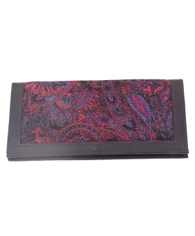 Silk Wallet - Purple Leaf