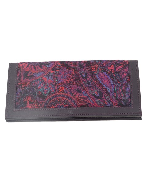Silk Wallet - Purple Leaf