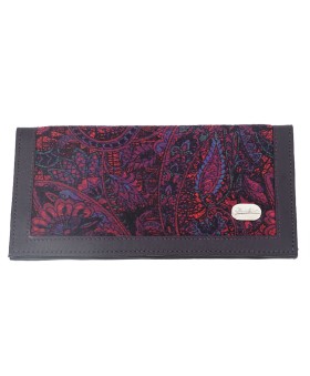 Silk Wallet - Purple Leaf
