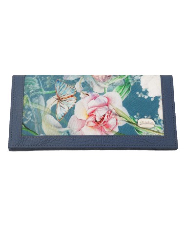 Silk Wallet - Big Pink Floral With Butterfly 