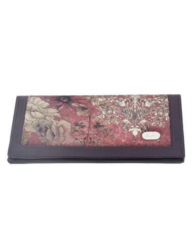Silk Wallet - Big Beige Flowers