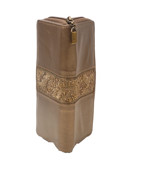 Zip Wallet - Golden Embroidered
