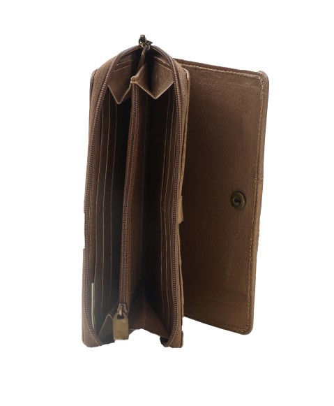 Zip Wallet - Golden Embroidered