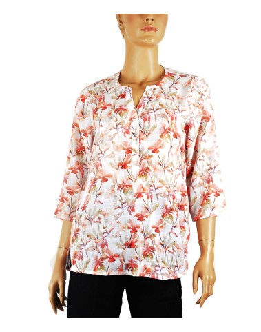 Casual Kurti - Orange Flowers