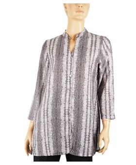 Casual Kurti - Coat Cut With Silver Button