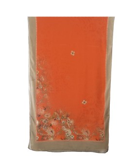 Crepe Silk Scarf - Almond Colour Floral