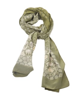 Crepe Silk Scarf - Pretty Yellow Floral