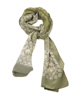 Crepe Silk Scarf - Pretty Yellow Floral