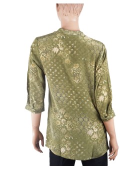 Short Silk Shirt - Pretty Yellow Floral