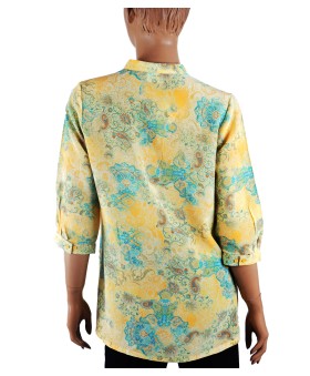 Short Silk Shirt - Pretty Yellow 