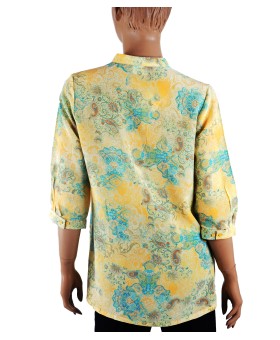 Short Silk Shirt - Pretty Yellow 