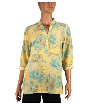 Short Silk Shirt - Pretty Yellow 