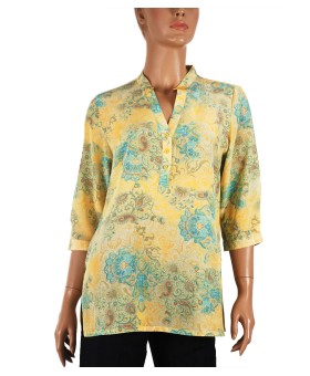 Short Silk Shirt - Pretty Yellow 